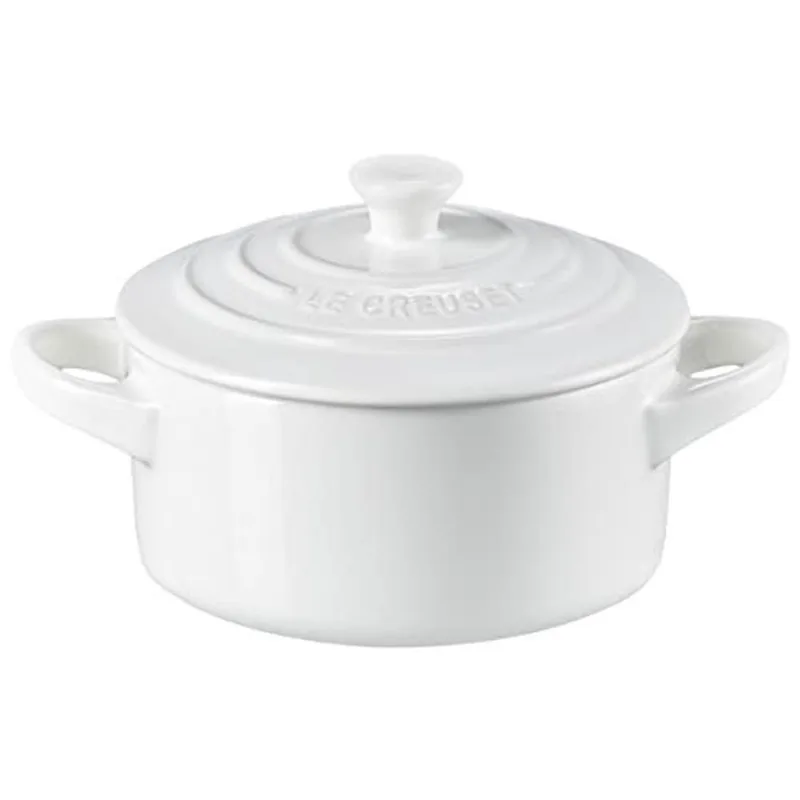 Le Creuset Grés Mini Round Cocotte, 8 oz., Branco