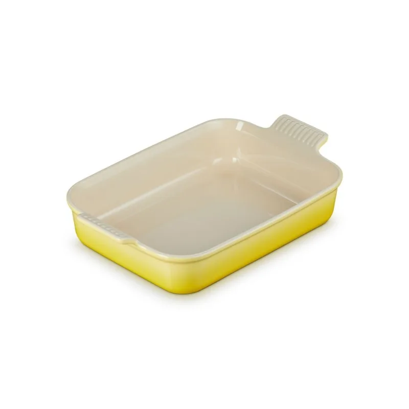 TRAVESSA RETANGULAR HERITAGE 26CM LE CREUSET AMARELO SOLEIL