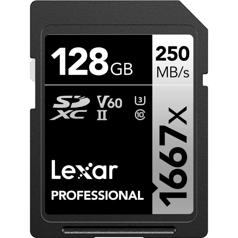 Cartão Sdxc 128gb Lexar Silver 1667x 250mb/s Uhs-ii / V60 / U3 / Classe 10