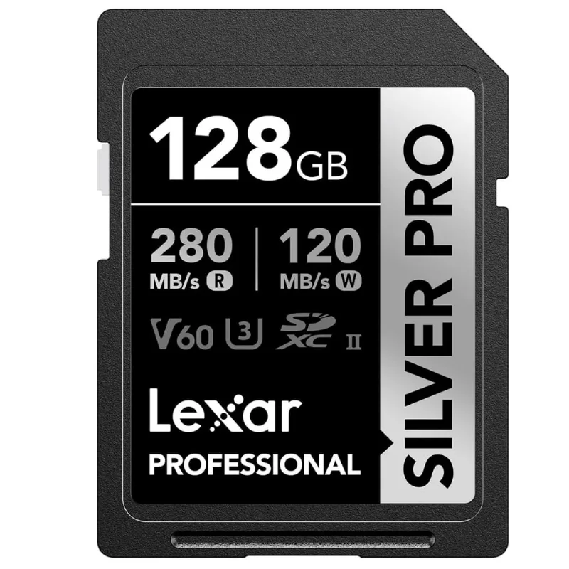 Cartão sdxc 128Gb Lexar Silver Pro 4K 280Mb/s uhs-ii / V60 / U3