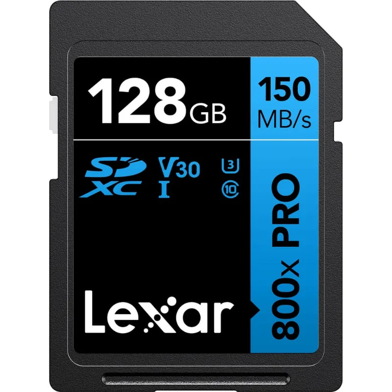 Cartão sdxc 128Gb Lexar Blue 800x Pro 150Mb/s uhs-i / V30 / U3
