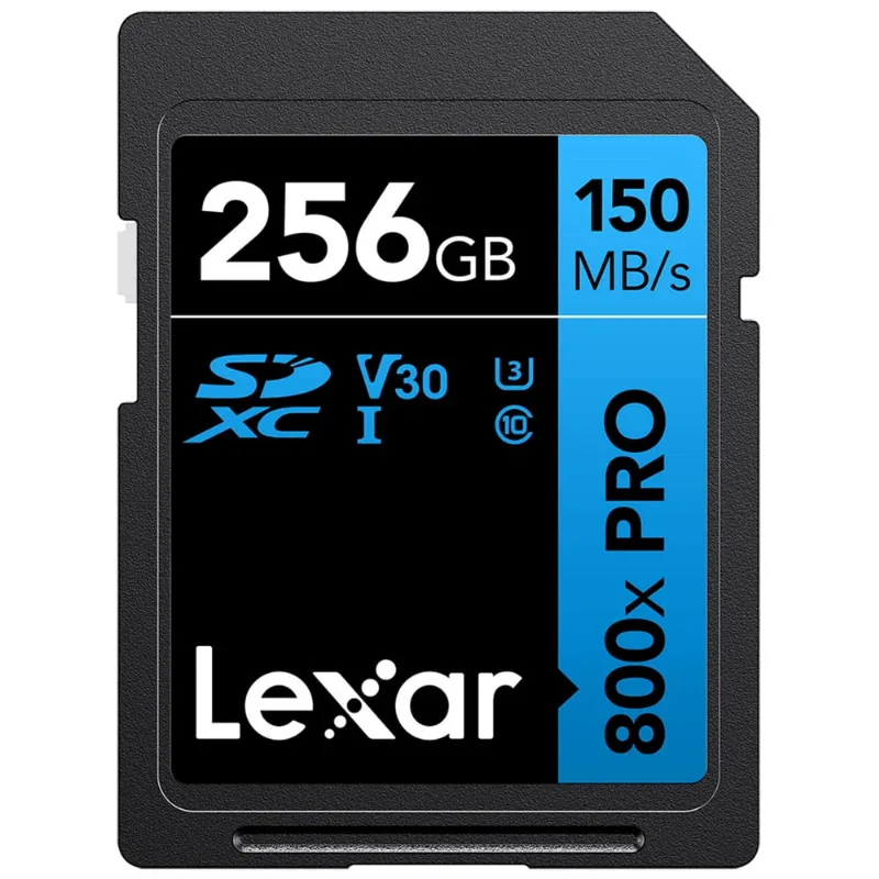 Cartão sdxc 256Gb Lexar Blue 800x Pro 150Mb/s uhs-i / V30 / U3