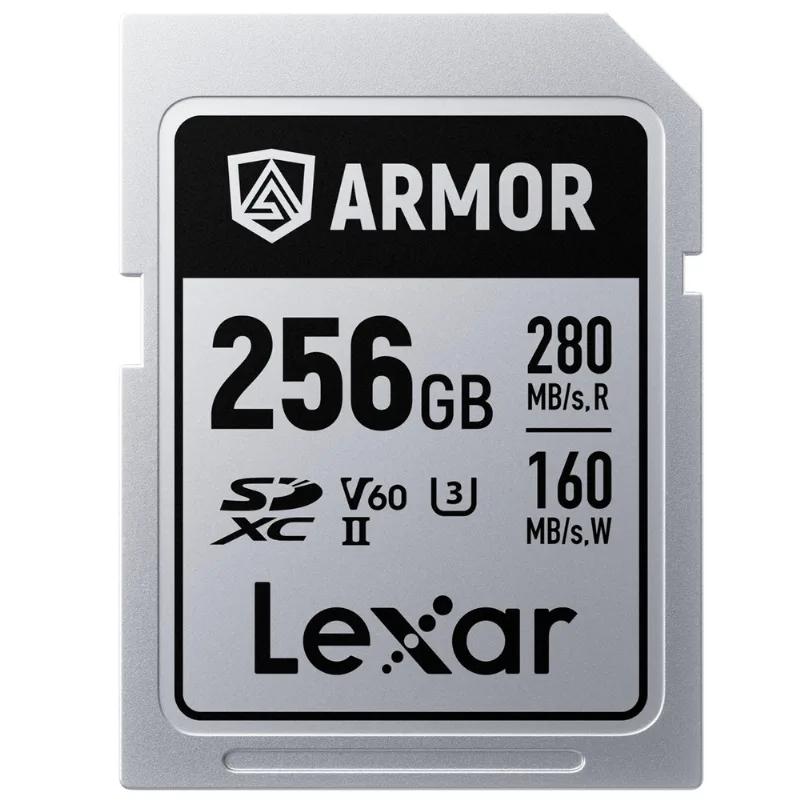 Cartão Sdxc 256gb Lexar Armor Silver Pro 280mb/s Uhs-ii V60 U3 Ip68
