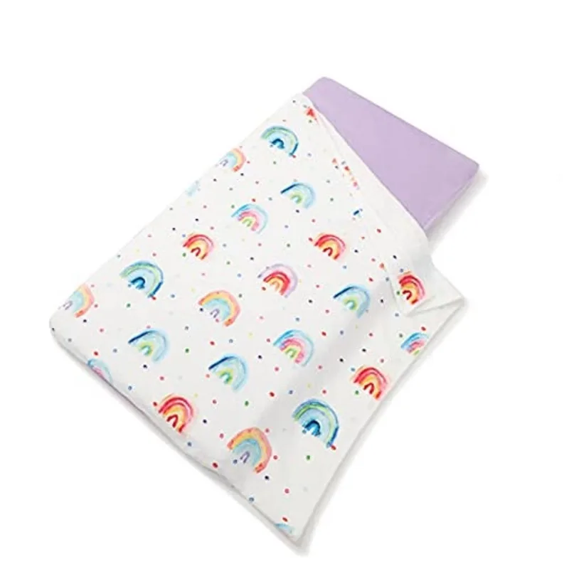 Nap Pocket – Capa do tapete de soneca infantil e cobertor para pré-escola e creche – Máquina Lavável & Facilmente Dobrável – Tapete de Soneca de Rolo para Crianças, Padrão arco-íris