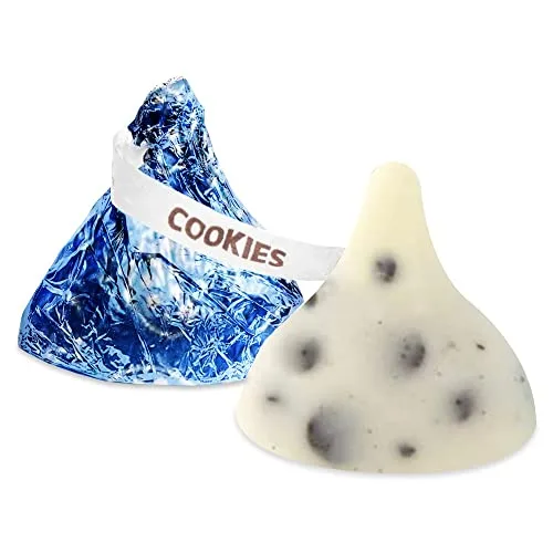 Hershey Kisses Cookies 'n' Creme Bulk Balas De Chocolate Ao Leite - Hershey's