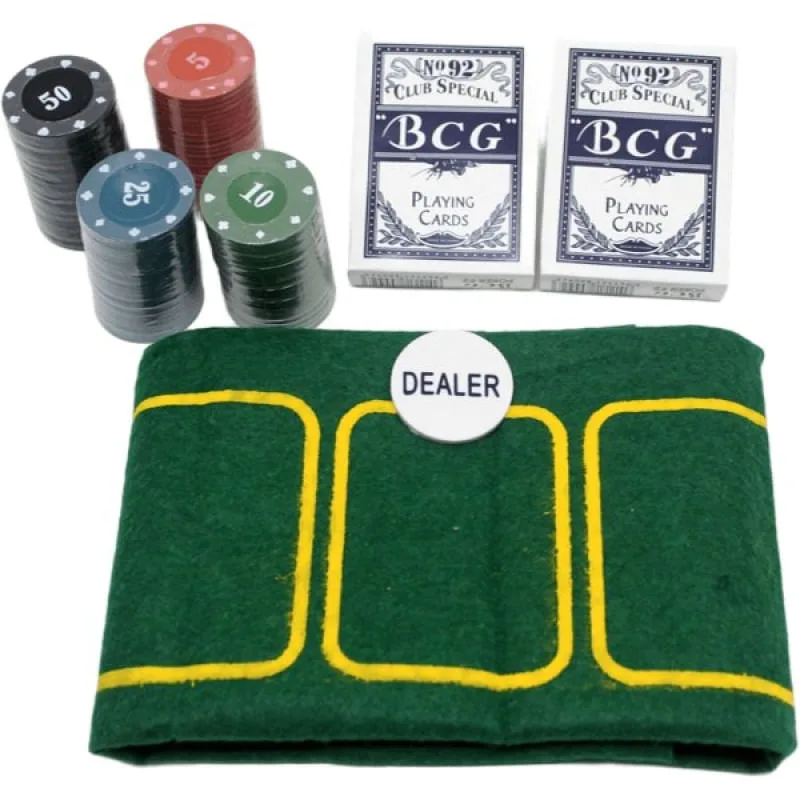 Kit De Poker Completo 108 Cartas 100 Fichas E Toalha De Mesa - Genérico