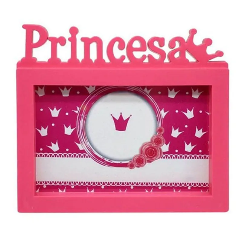 Porta Retrato Princesa Rosa 20x15cm - Genérico