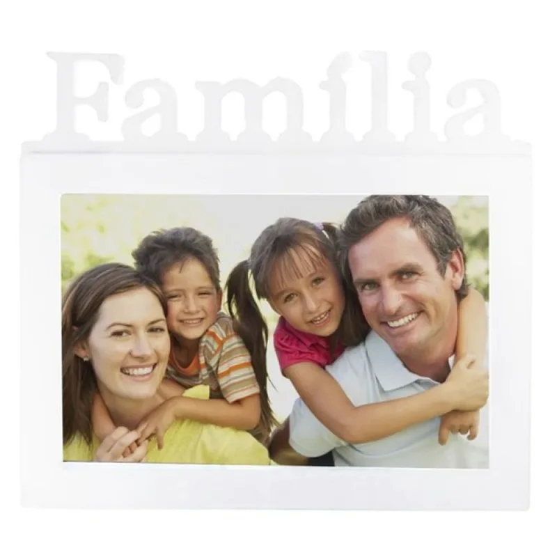 Porta Retrato Família 20x15cm Branco - Genérico