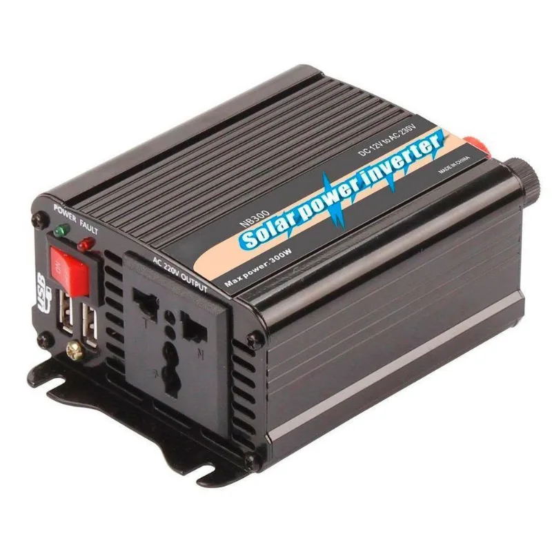 Inversor Tensão 300w 12v Para 220v Veicular Transformador Conversor Com Tomada Padrão E Usb