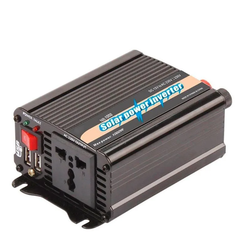 Inversor Tensão 1000w 12v Para 220v Veicular Transformador Conversor Com Tomada Padrão E Usb