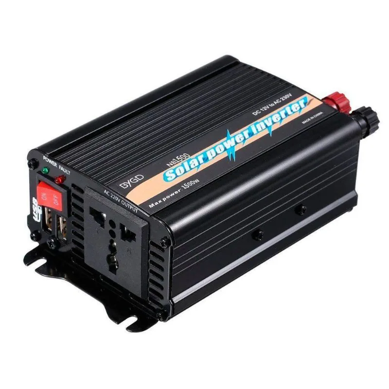 Inversor Tensão 1500w 12v Para 220v Veicular Transformador Conversor Com Tomada Padrão E Usb