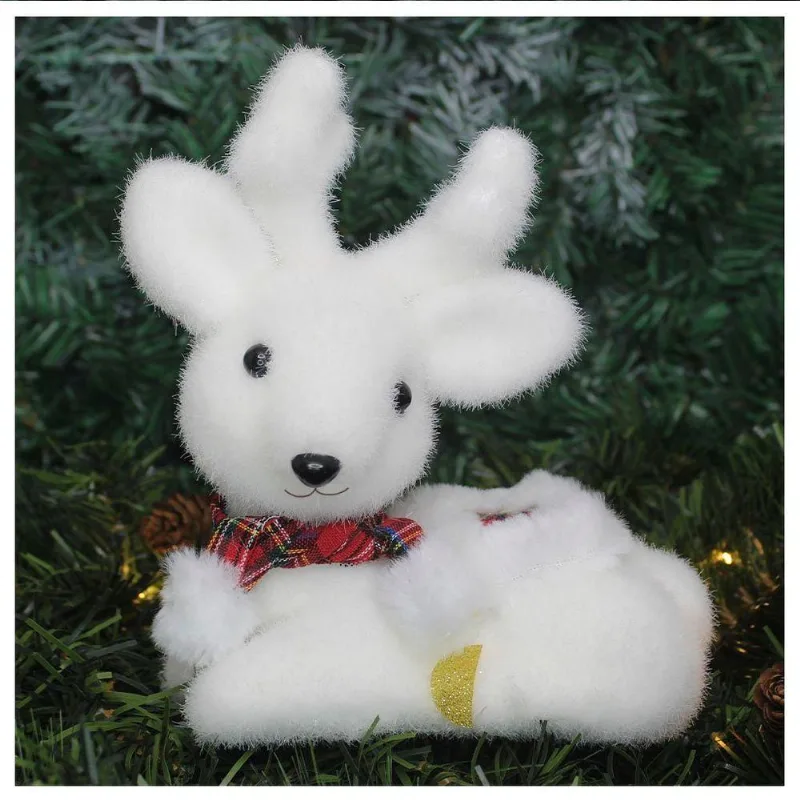 Boneco Natal Enfeite Natalino Rena Felpuda 20cm