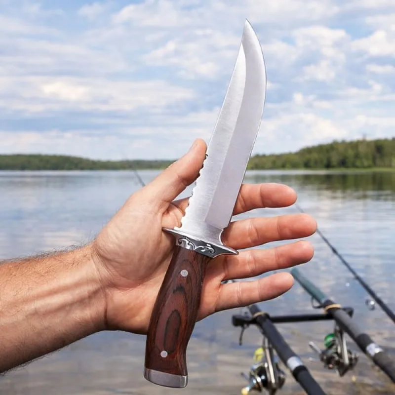 Faca Trilha Pesca Camping Caça Churrasco Selva Colecionável - Genérico
