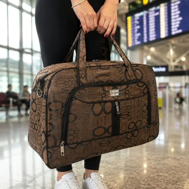 Bolsa Bagagem Sacola Mala Couro De Viagem Com Alça Estampada - Genérico