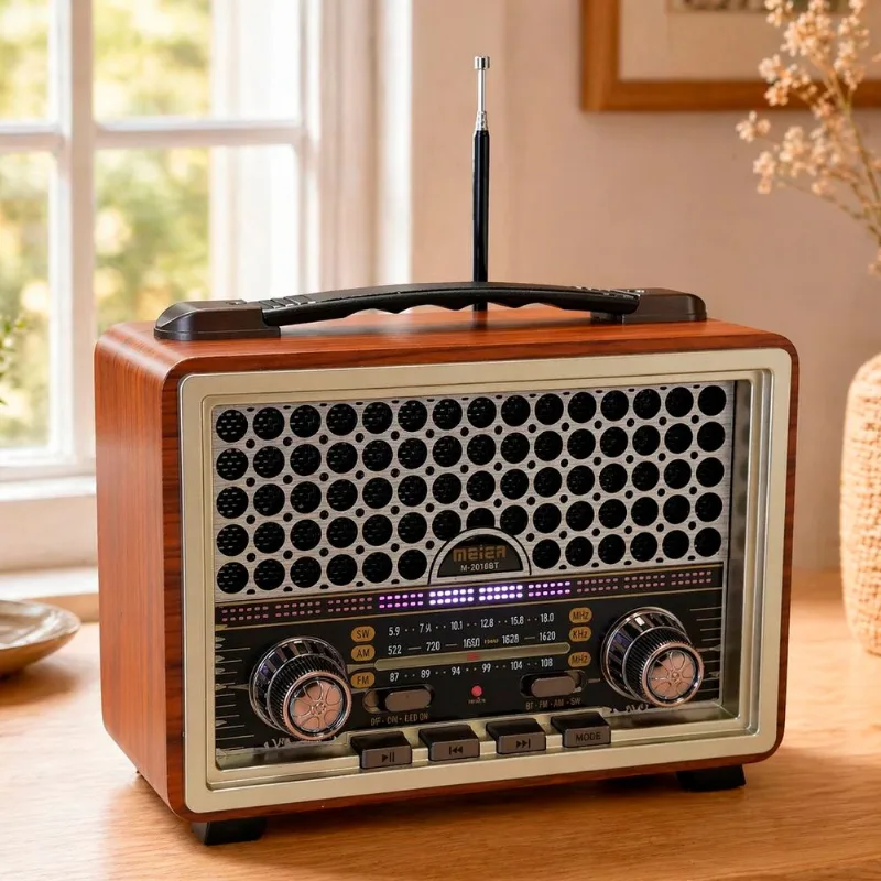 Rádio Classic Portátil Bluetooth Retro Vintage Recarregável - Genérico