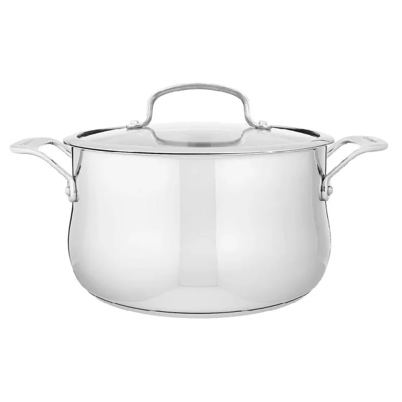 PANELA CUISINART CONTOUR 5 EM AÇO INOX COM TAMPA 445-22 - Cuisinart