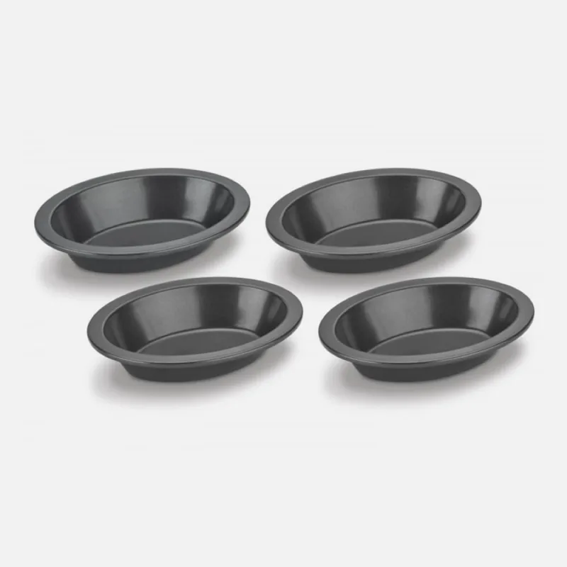 CONJUNTO CUISINART 4 MINI PRATOS DE TORTA OVAIS EM AÇO INOX ANTIADERENTE CMBM-4OPD - Cuisinart