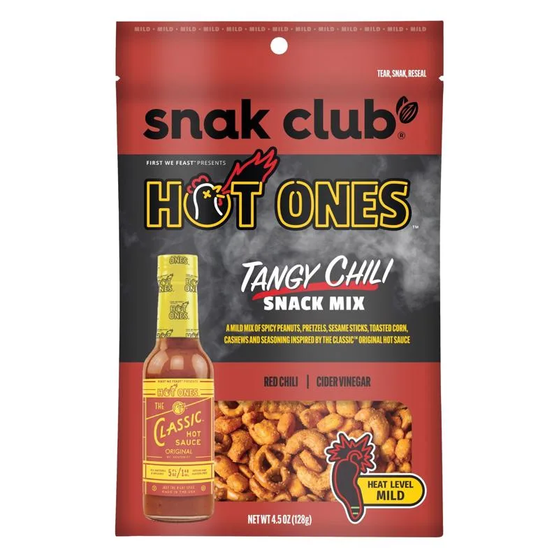 Snack Mix Snak Club Hot Ones Vinagre De Cidra/pimenta Vermelha 130g X6 - Não Informado