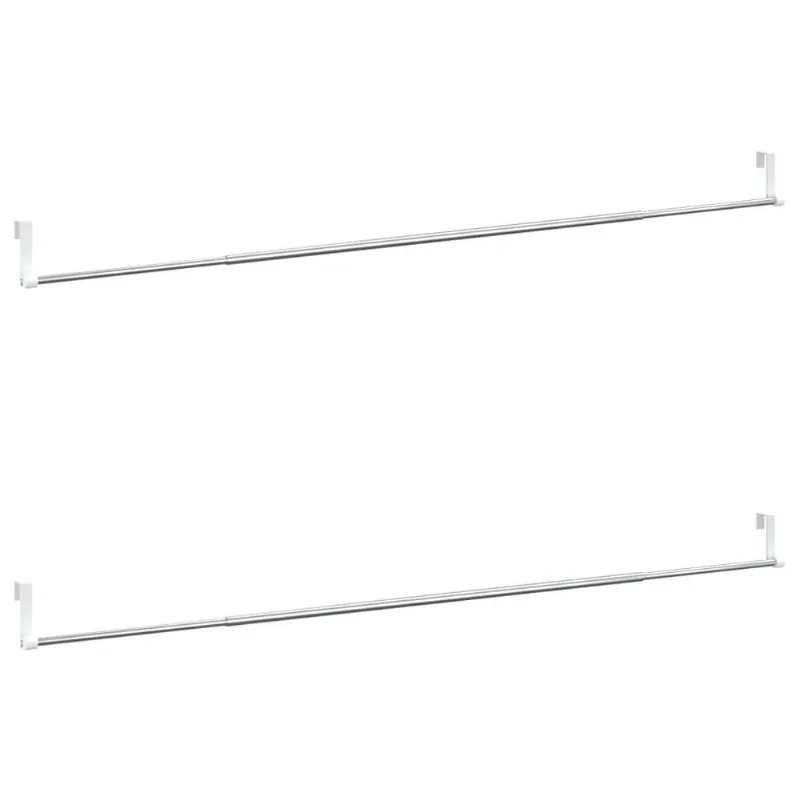 Conjunto Ajustável De 2 Peças Em Alumínio Branco/prateado Vidaxl