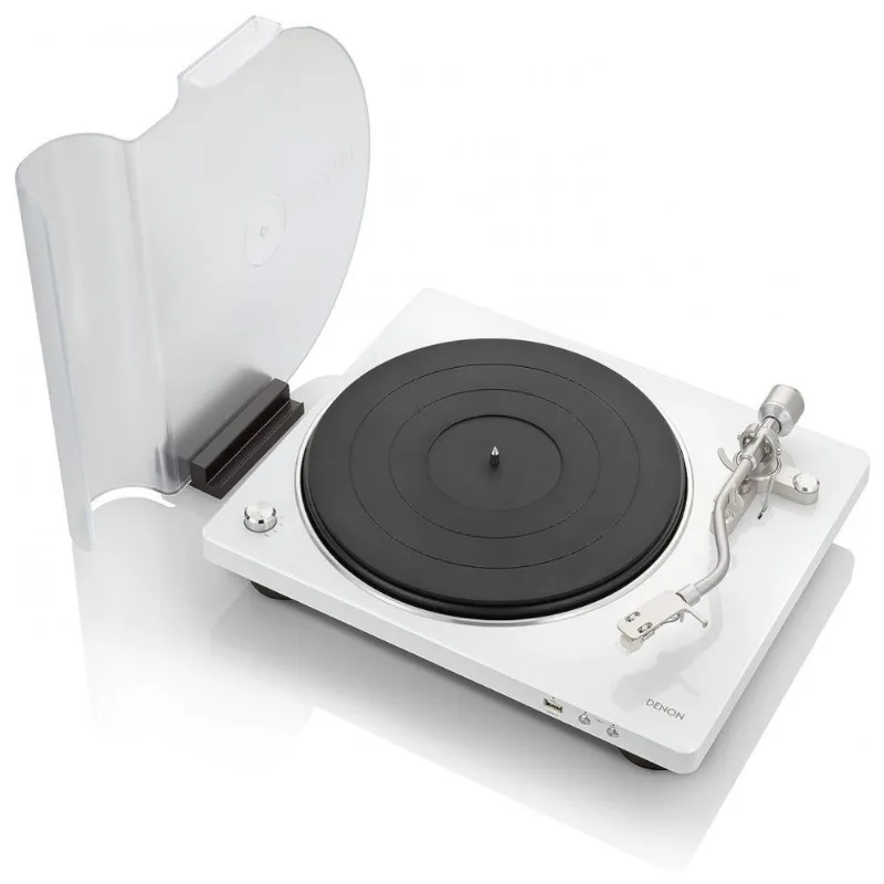 Vitrola Toca Discos Dp 450usb Semi Automatico Com Sensor De Velocidade, Saida Usb Para Gravacoes E 2 Velocidades, 110v, Denon Dp450usbwt, Branco