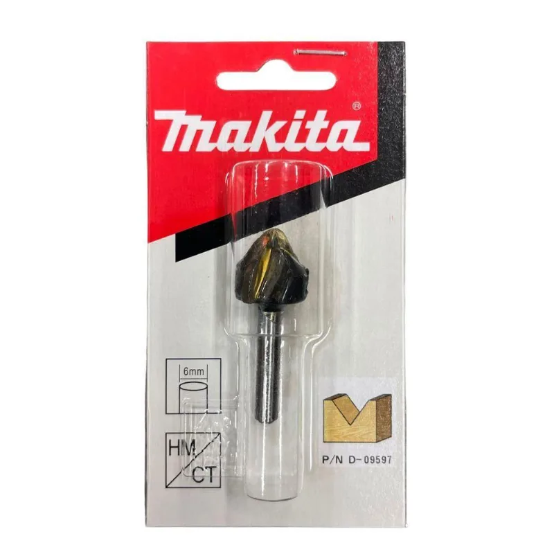 Fresa Para Tupia Ponta V 19mm Haste 6mm Makita D-09597