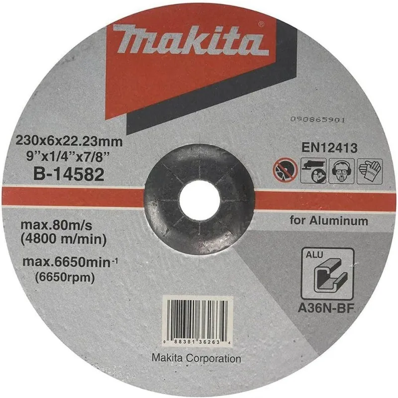 Disco De Desbaste 9 230x6.0x22mm Para Alumínio Makita B-14582