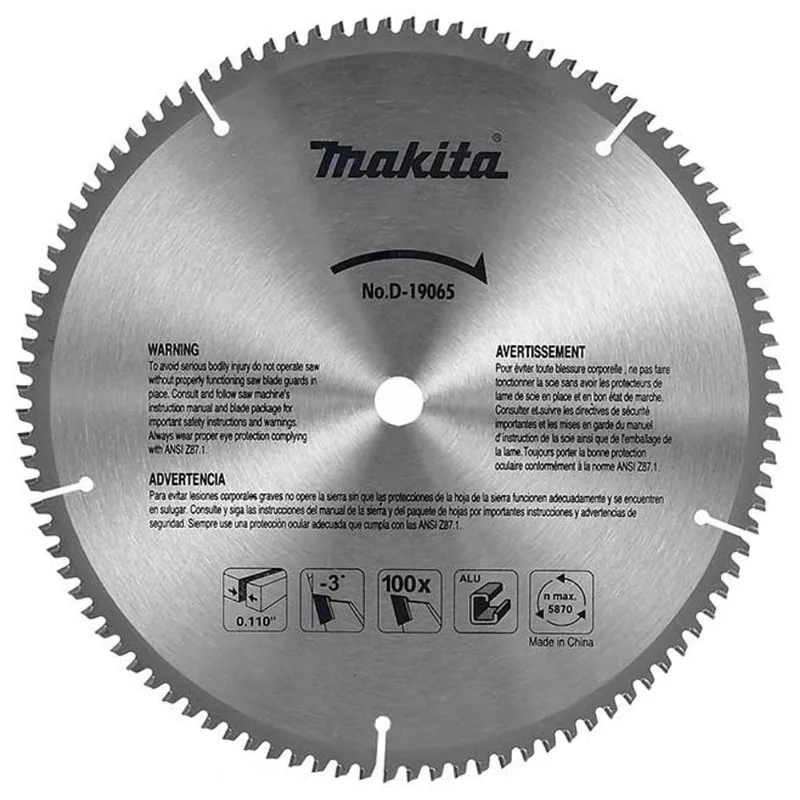 Disco de Corte Serra Circular 190mm 72 Dentes Makita B-19065 B-19065