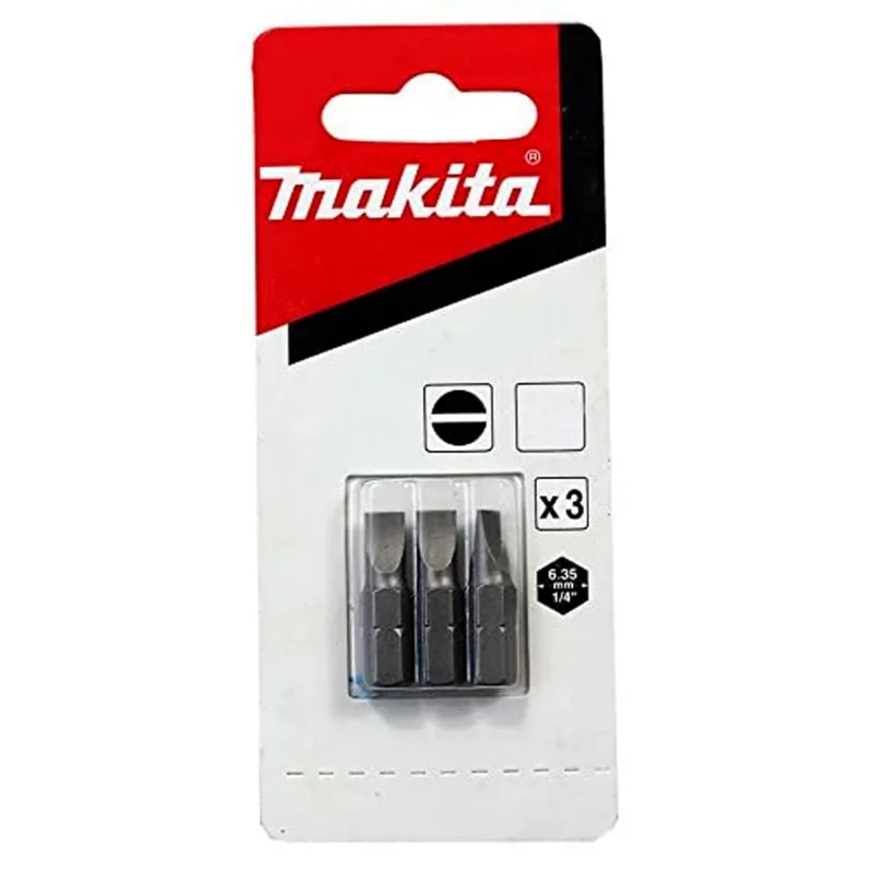 Jogo de Pontas Bits Fenda 0.8x5.5mm 3 Peças Makita B-23531 B-23531