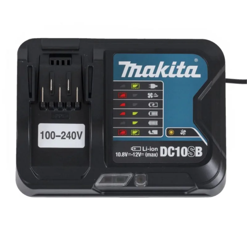 Carregador de Bateria Íons de Lítio 10.8V e 12V DC10SB Bivolt Makita