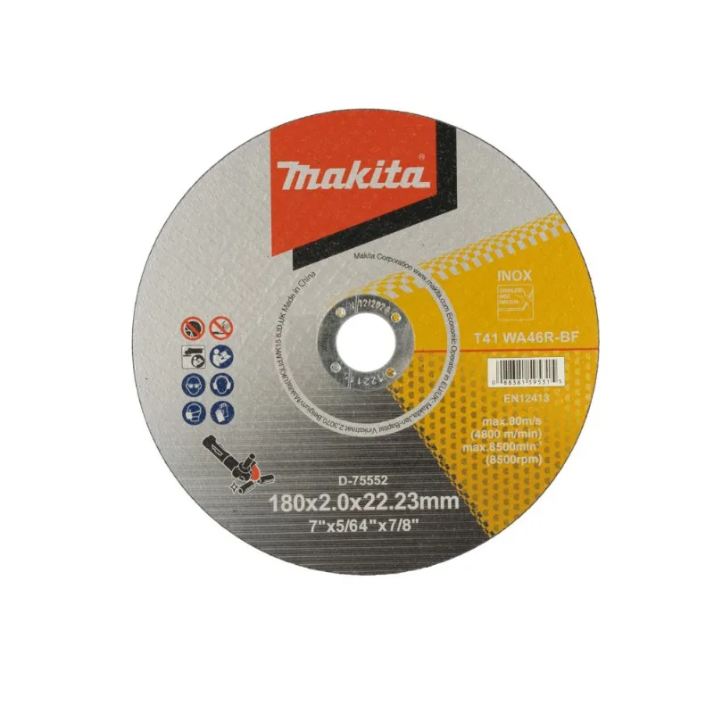 Disco de Corte para Aço Inox Makita Disco de Corte para Aço Inox 7" 180x2,00mmD-75552 Makita