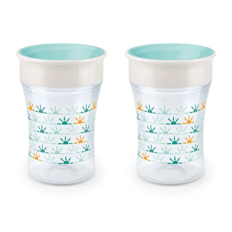 Copo nuk Evolution 360, 8 onças, 2 pacotes, as cores podem v