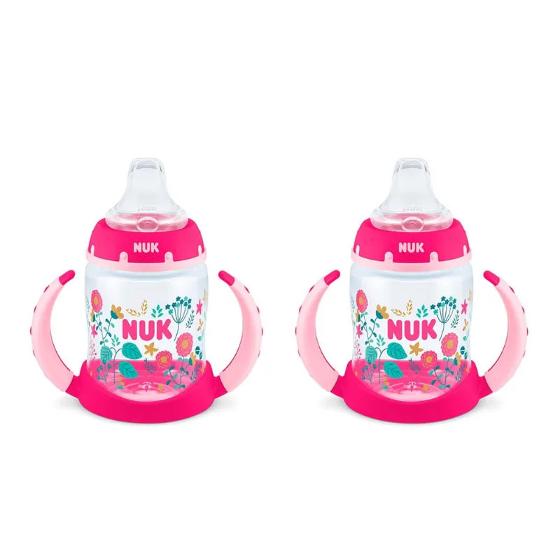 Copo nuk Learner, 5 onças, pacote com 2, flores