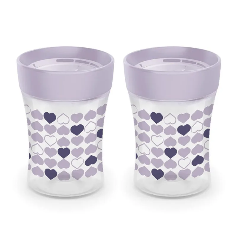 Copo nuk Sip Trainer, pacote com 2, roxo