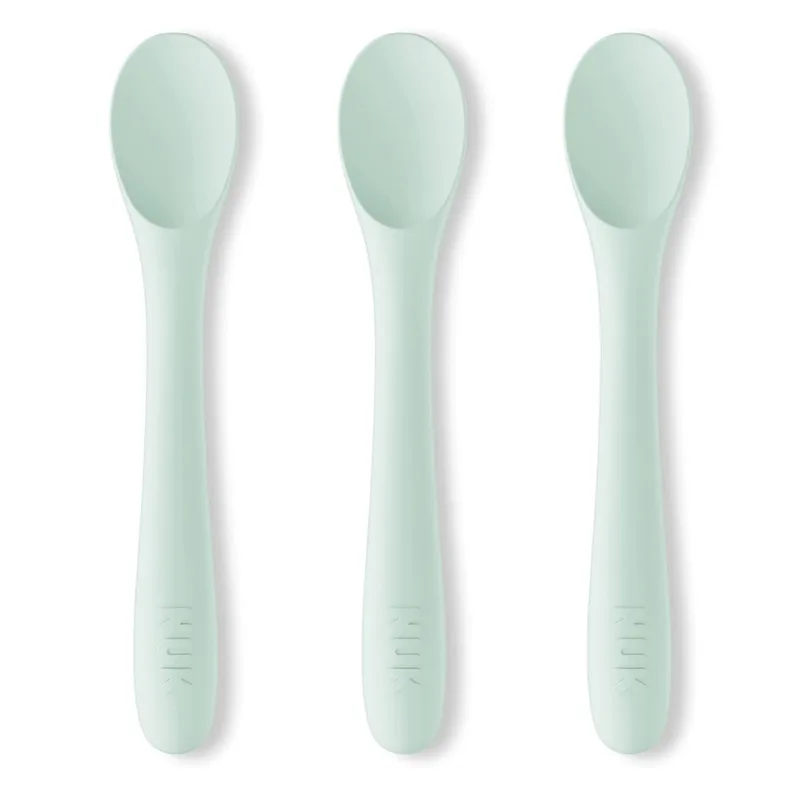 Utensílios de silicone para bebês nuk