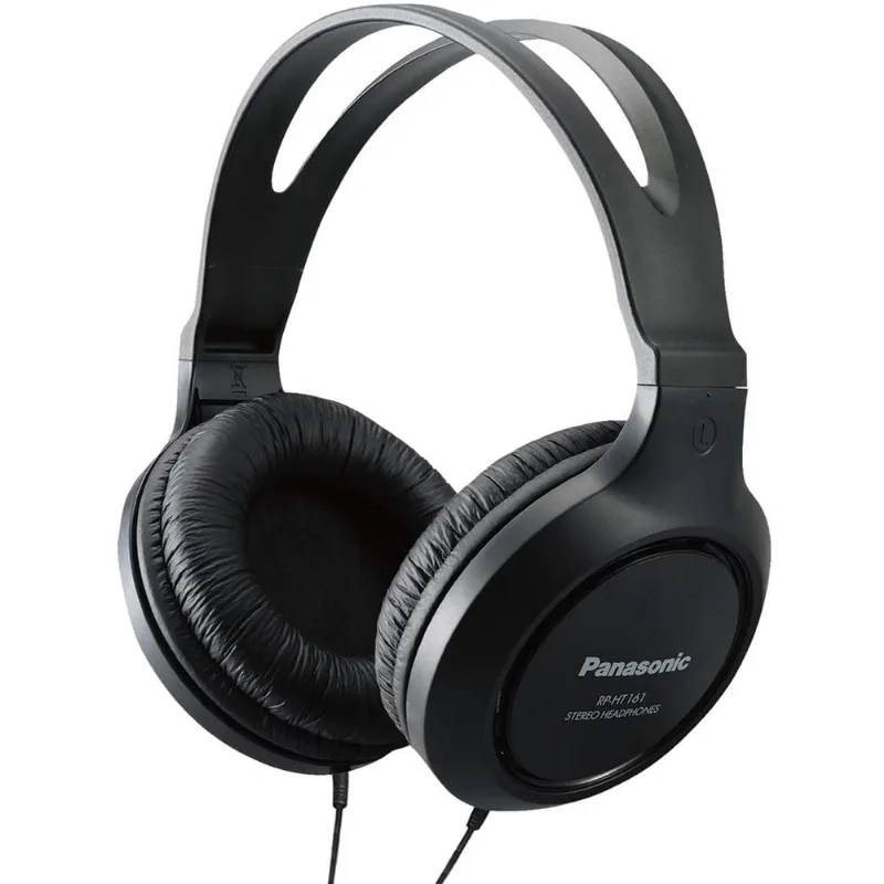 Fones de Ouvido de Tamanho Grande com Cabo Longo da Panasonic - RP-HT161-K (Preto)