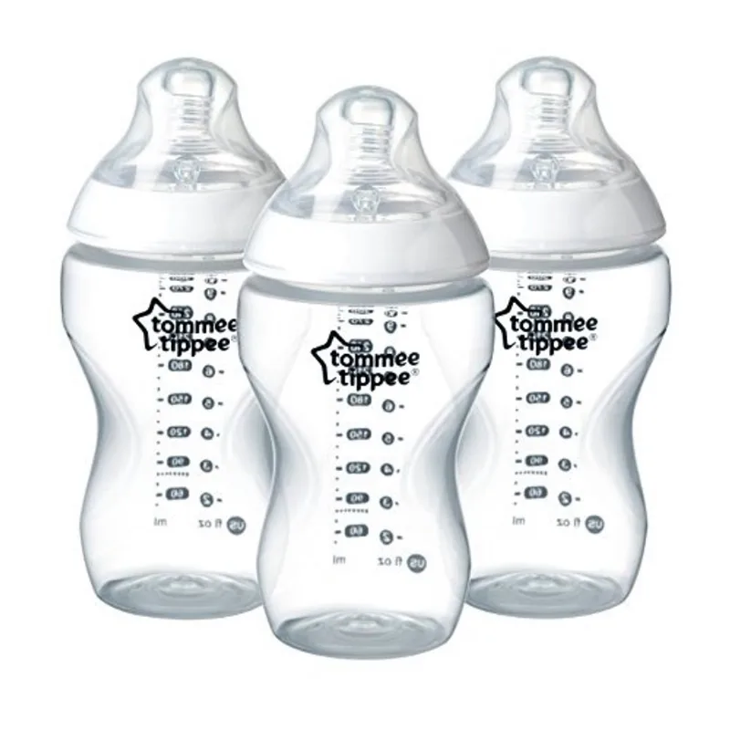 Biberão Tommee Tippee Cereal p/ Bebé, Bico y, Fácil Fixação, 311ml, 3 unid, Transparente