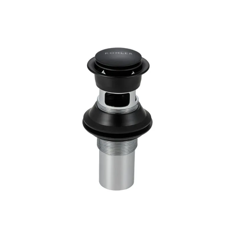 Válvula de Escoamento Click com Ladrão G7-8 Preto Fosco Kohler Brasil - OUTRAS