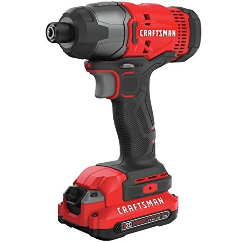 Craftsman 20V max Driver Kit, 1 Bateria, 1/4 polegada (CMCF800C1)