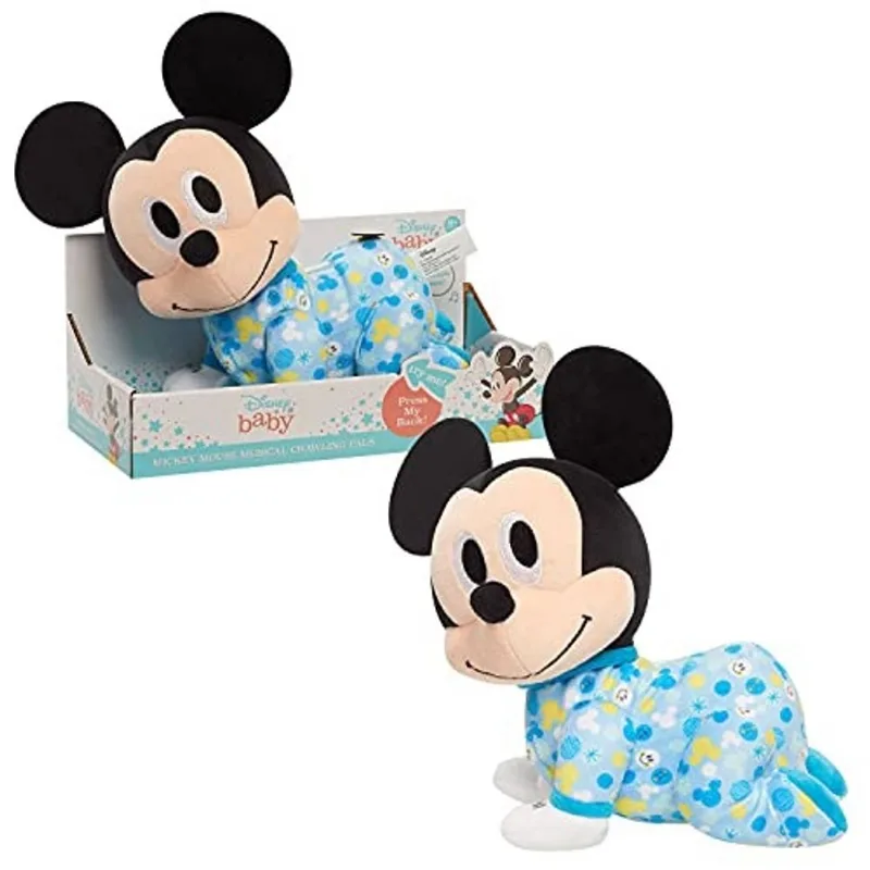 Pelúcia Disney Baby Musical Crawling Pals, Mickey Mouse, pelúcia interativa para rastejar, bicho de pelúcia, da Just Play
