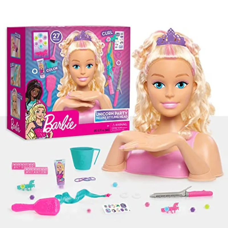 Styling Head Barbie Unicorn Party Deluxe 26 Peças Com Acessórios