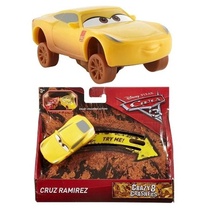 Figura Carros Corredores Malucos Batida Radical - Cruz Ramirez - Mattel - DYB05
