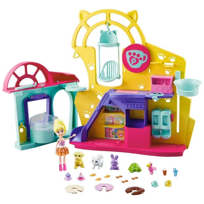 Playset com Boneca e Acessórios - Polly Pocket - Polly Café dos Bichinhos - Mattel