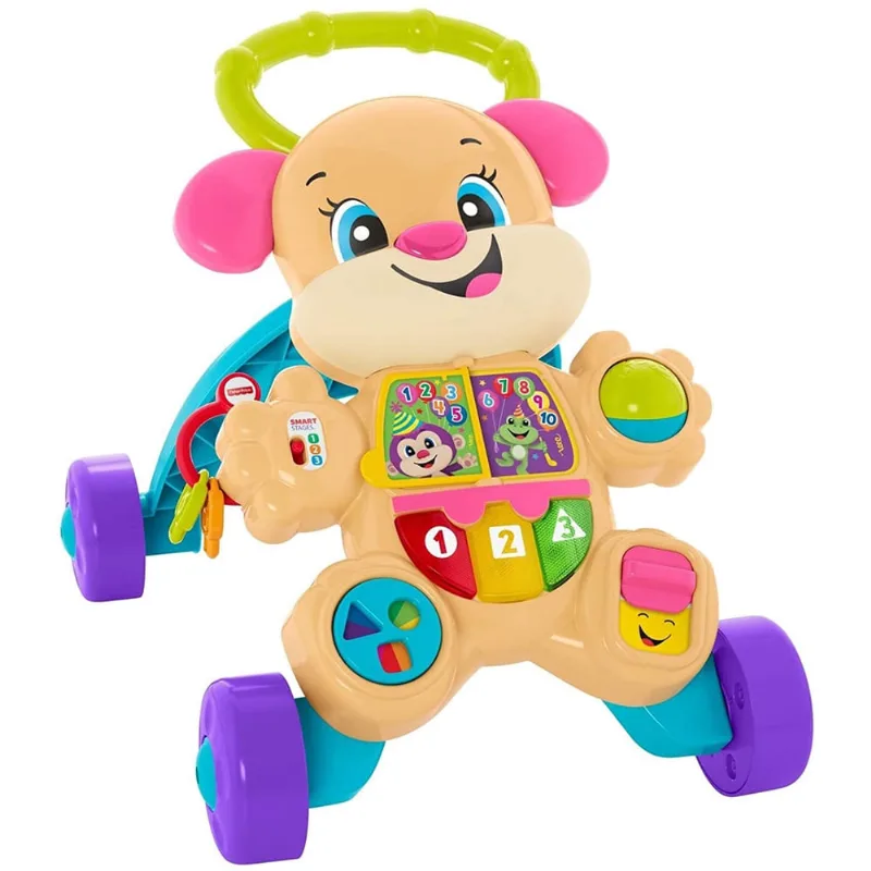 Aprenda com Sis Walker, brinquedo musical de caminhada para bebês e crianças de 6 a 36 meses, Fisher-Price