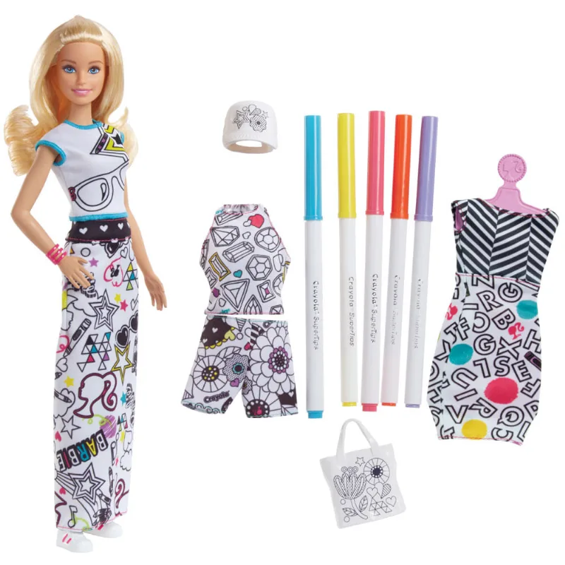 Boneca Barbie - Desenhando Estilos - Crayola - Mattel