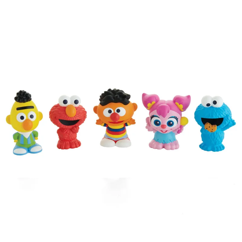 Conjunto de Mini Figuras - Vila Sésamo - Elmo, Abby, Beto, Enrique e o Come Come - Mattel