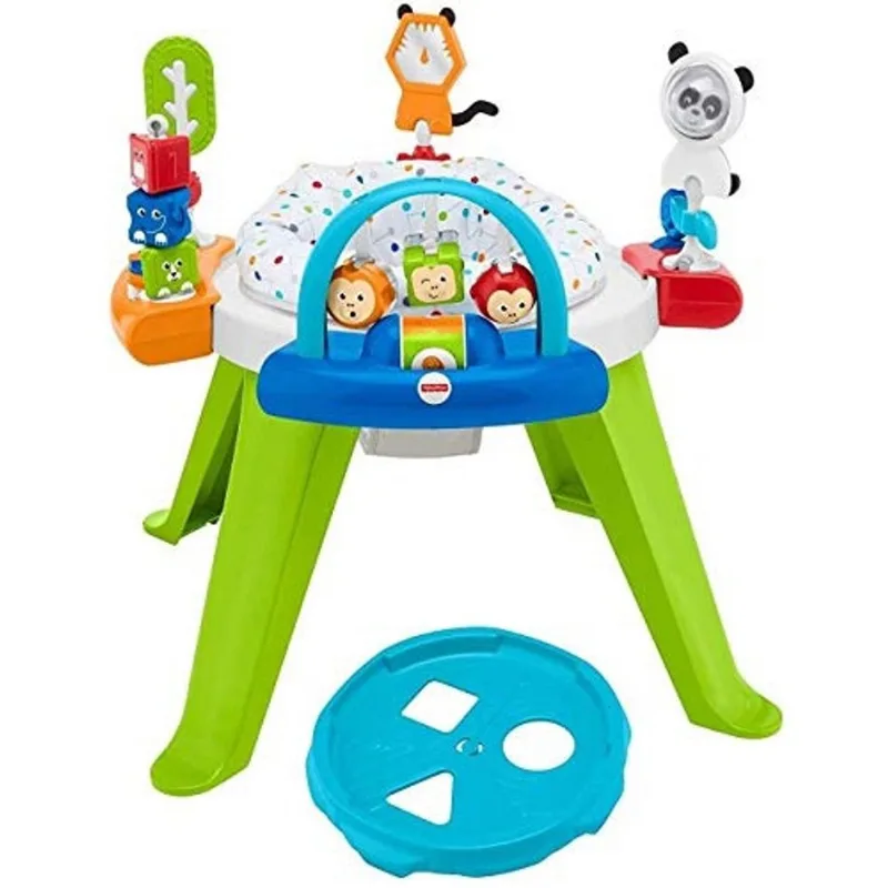 Fisher-Price 3-em-1 Spin & Sort Activity Center Retro Roar, Infant-to-Toddler