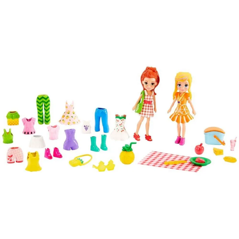 Boneca Mattel Polly Pocket Conjunto de Estilos Piquenique 5cm 123062