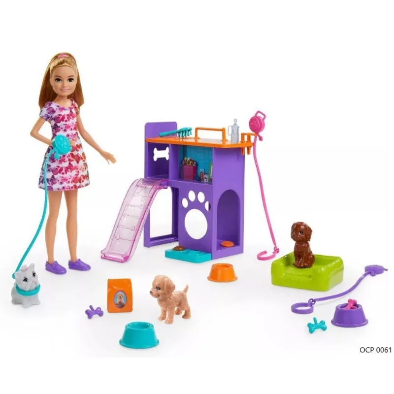 Boneca Barbie Stacie Filhotes e Playsets - Mattel