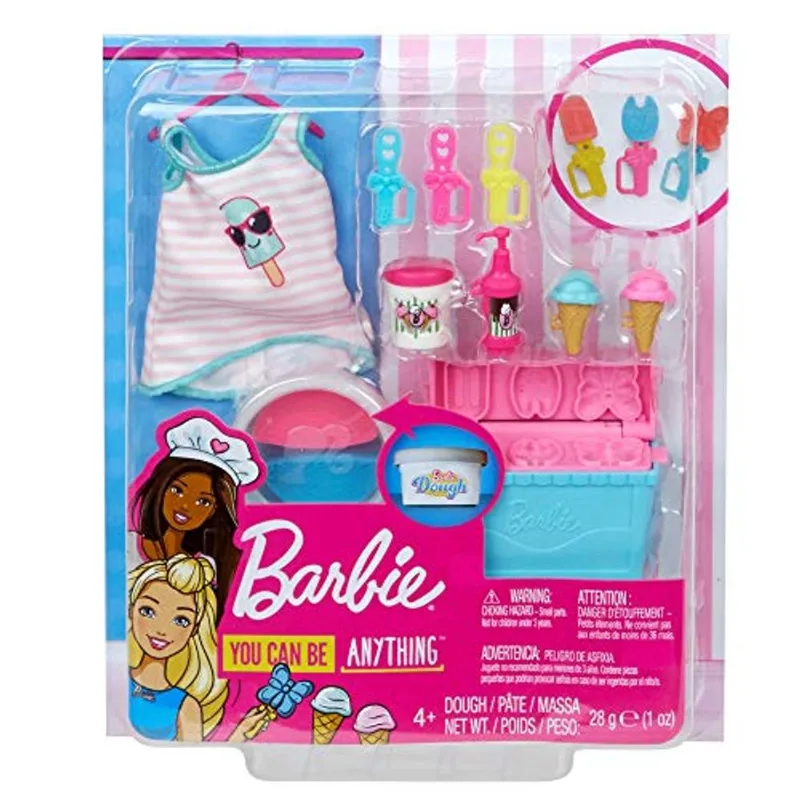 Pacote De Acessórios Barbie Cooking &amp; Baking Com Tema De Sorvete