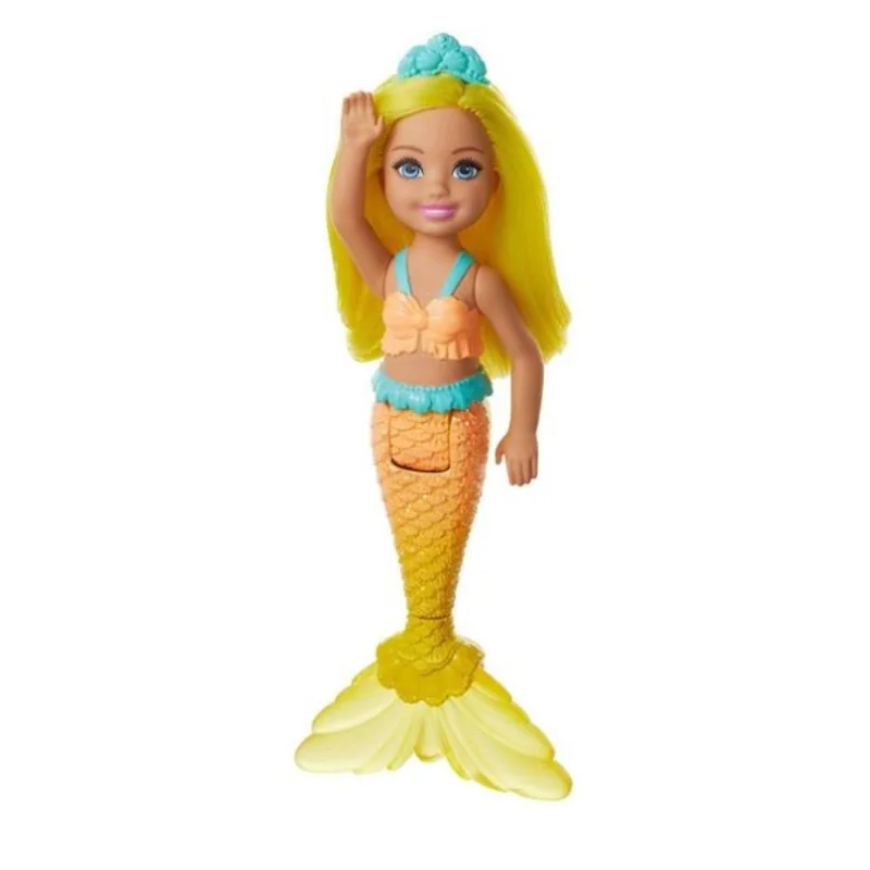 Boneca Barbie Dreamtopia Chelsea Sereia Cabelo e cauda Amarelo - Mattel